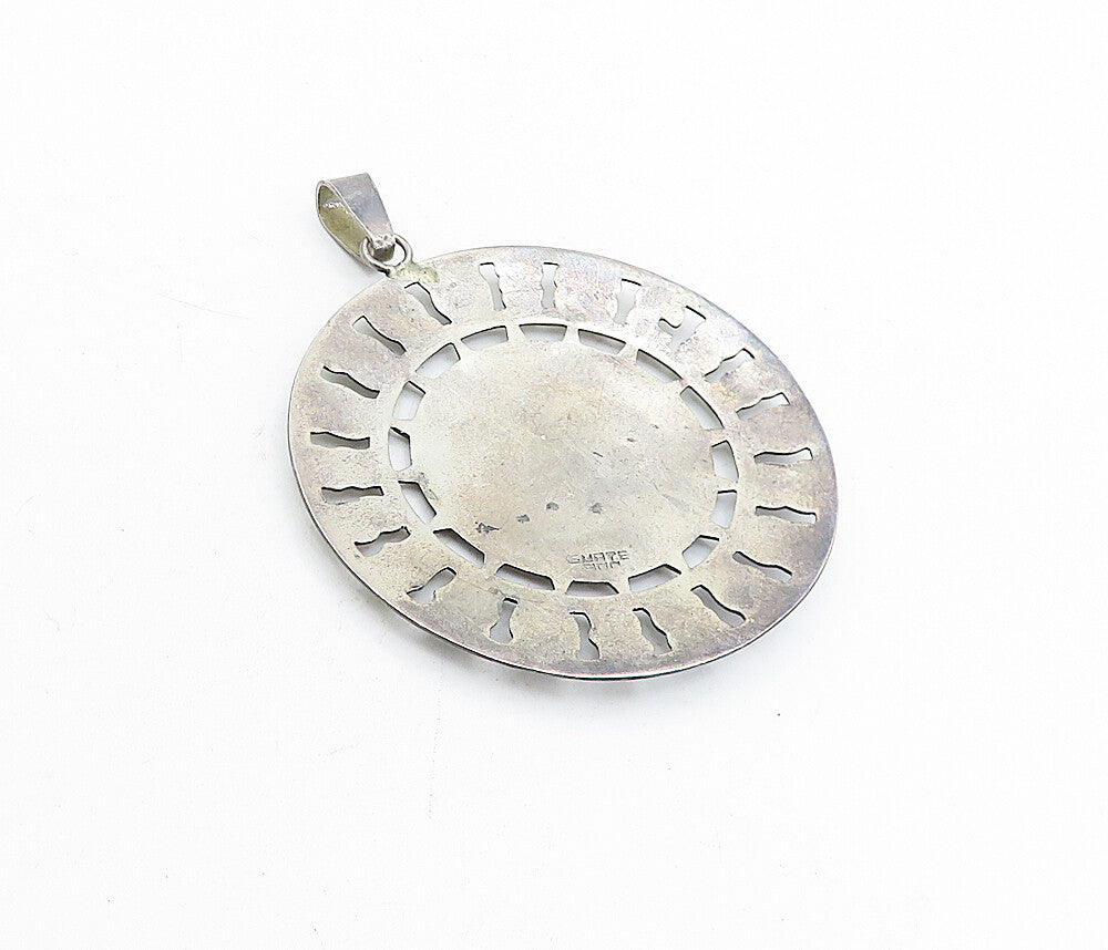 GAUTE 925 Sterling Silver  Vintage Two Tone Traditional Design Pendant  PT3733