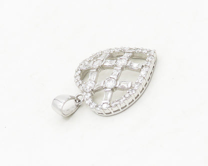 925 Sterling Silver  Sparkling Cubic Zirconia Love Heart Pendant  PT14065