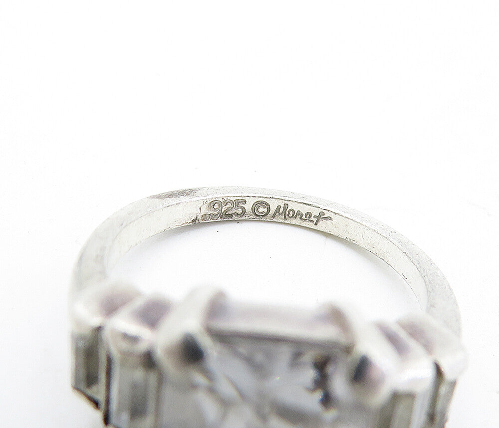 MONET 925 Silver  Vintage Cubic Zirconia Graduated Band Ring Sz 6.5  RG6422