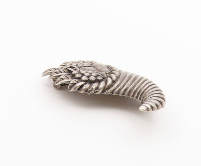 925 Sterling Silver  Vintage Dark Tone Flower Basket Cone Brooch Pin  BP6540