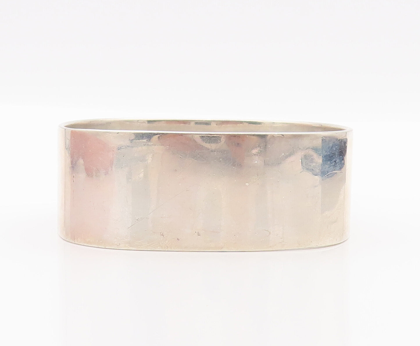 925 Sterling Silver Vintage Bracelet VERSANI Minimalist Square Bangle  BT10454