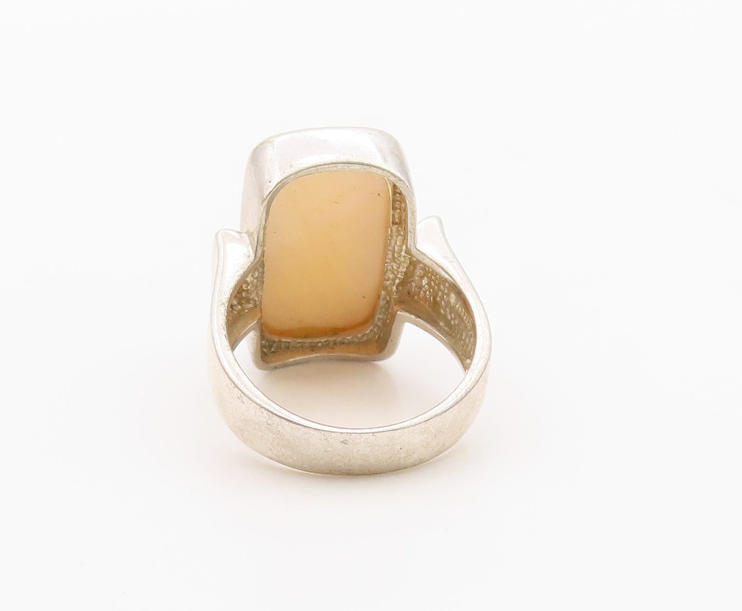 925 Sterling Silver Vintage Ring WHITNEY KELLY Mother Of Pearl  Sz 8  RG36395