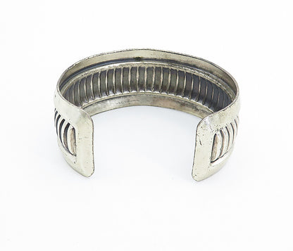 POST BELL TRADING 925 Sterling Silver  Vintage Fluted Cuff Bracelet  BT3199