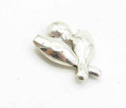 BEAU 925 Sterling Silver  Vintage Shiny Bowling Ball & Pins Brooch Pin  BP3303