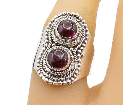 925 Sterling Silver  Cabochon Cut Amethyst Twist Cocktail Ring Sz 7.5  RG7906