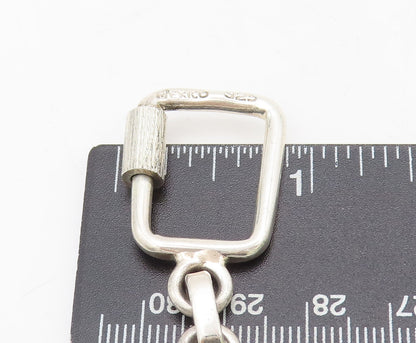 925 Sterling Silver Vintage Key Chain MEXICO Sloid Border Cutout Car TR3684