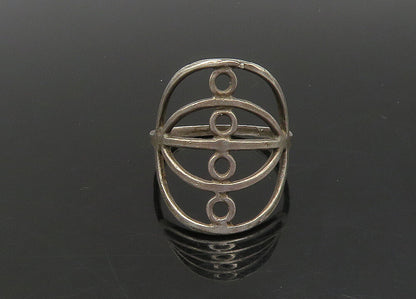 925 Sterling Silver  Vintage Open Circle Design Band Ring Sz 6  RG23057