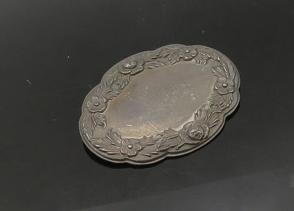 S. KIRK & SON 925 Silver  Vintage Oxidized Rose Flower Brooch Pin  BP8713