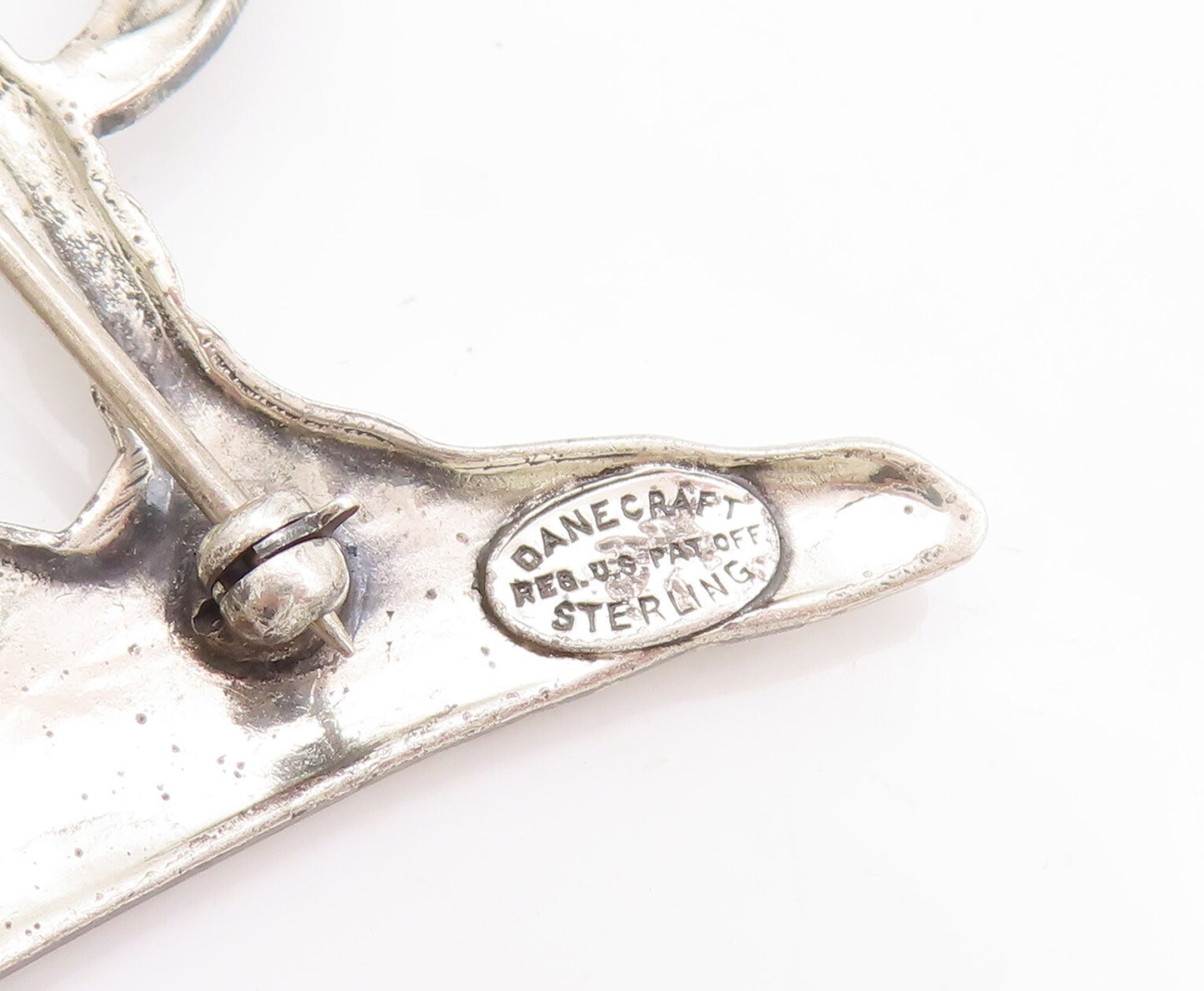 925 Sterling Silver Vintage Brooch Pin DANECRAFT Coconut Tree On Beach  BP11066