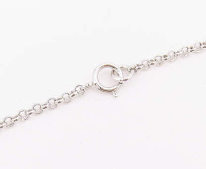 925 Sterling Silver Vintage Necklace Modern CZ Cascading Bubble Choker  NE4900