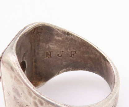 925 Sterling Silver Vintage Ring Antique French Sports Federation Sz 10  RG33160