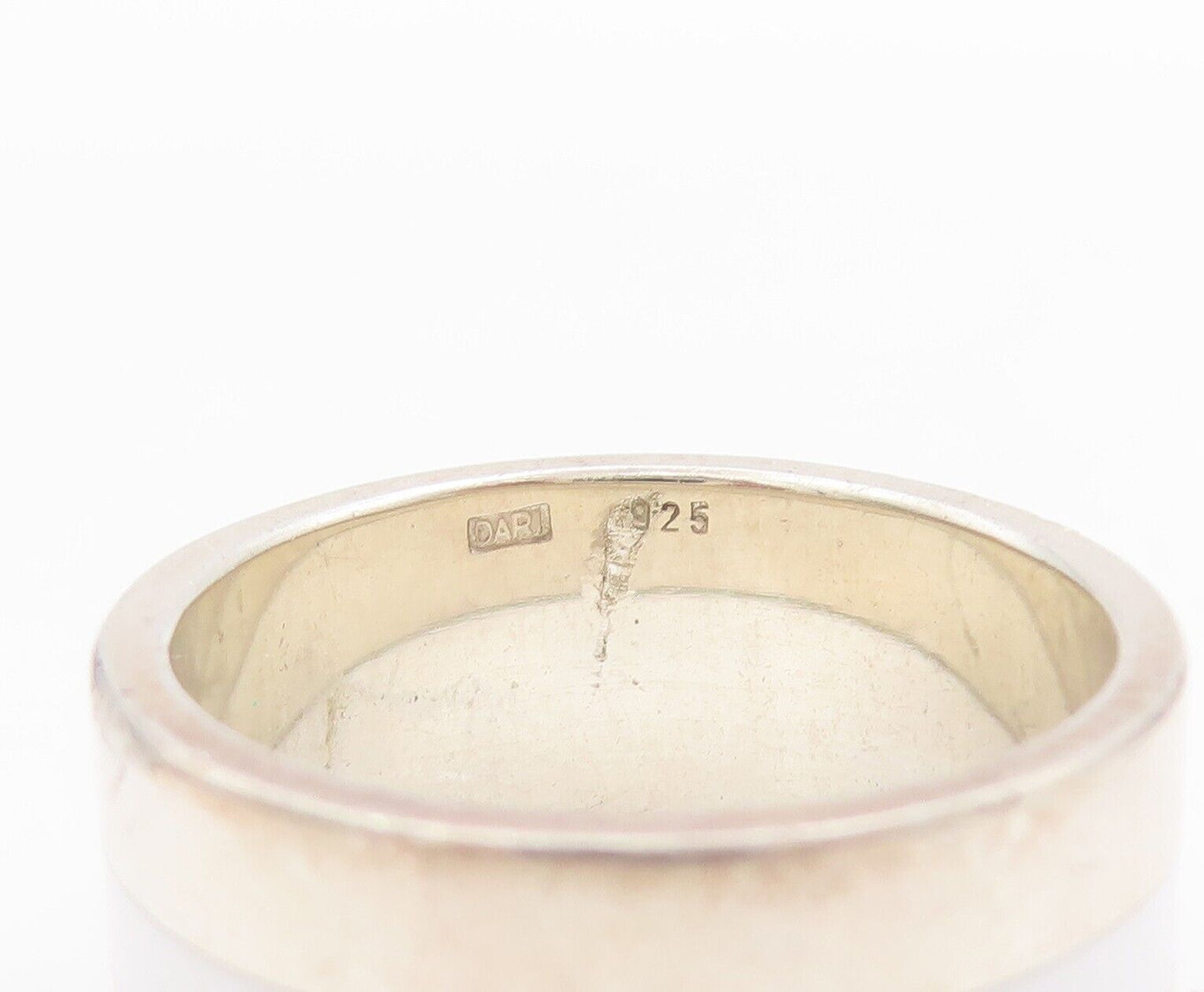 925 Sterling Silver Vintage Ring DARI Minimalist Enameled Ring  Sz 7 RG28548