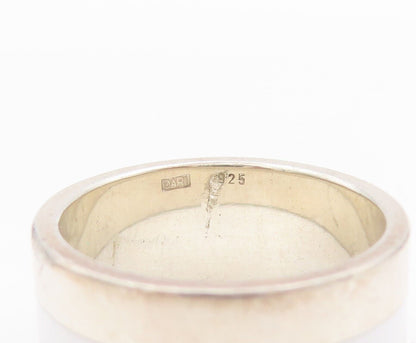 925 Sterling Silver Vintage Ring DARI Minimalist Enameled Ring  Sz 7 RG28548