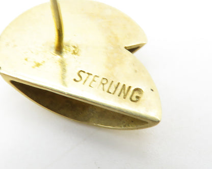 JULIETT 925 Sterling Silver  Vintage Shiny Gold Plated Drop Earrings  EG6958