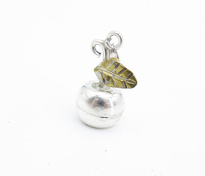 MEXICO 925 Sterling Silver  Vintage Two Tone Cherry Motif Pendant  PT5360