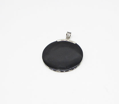 925 Sterling Silver  Vintage Gemstone Bali Style Drop Pendant  PT2432