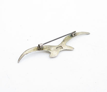 MEXICO 925 Sterling Silver  Vintage Petite Flying Bird Brooch Pin  BP2040