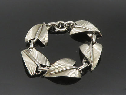 NAPIER 925 Silver  Vintage Linear Textured Pointed Abstract Bracelet  BT9452