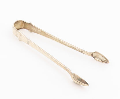 925 Sterling Silver Vintage Tongs TIFFANY & CO Carved Tea Sugar Tong  TR3864