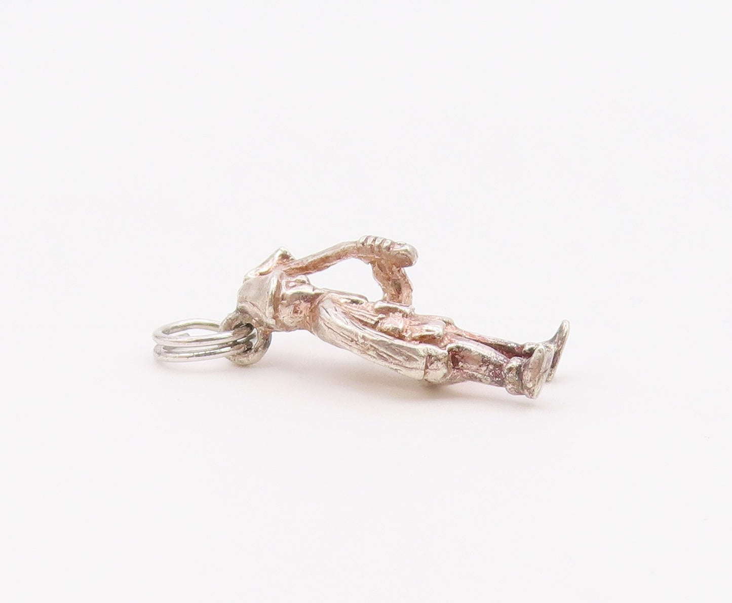 925 Sterling Silver  Vintage Petite Man With Axe Drop Pendant  PT18950