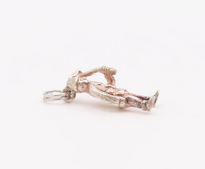925 Sterling Silver  Vintage Petite Man With Axe Drop Pendant  PT18950