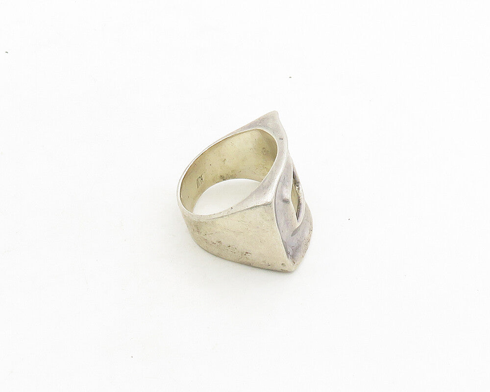 RLM STUDIO 925 Silver  Vintage Sculpted Open Square Band Ring Sz 10  RG19603