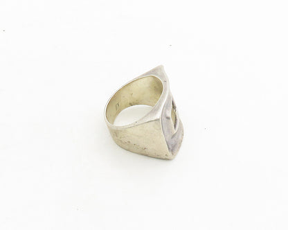 RLM STUDIO 925 Silver  Vintage Sculpted Open Square Band Ring Sz 10  RG19603