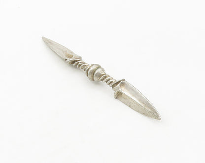 925 Sterling Silver  Vintage Sculpted Double Sided Dagger Trinket  TR2354