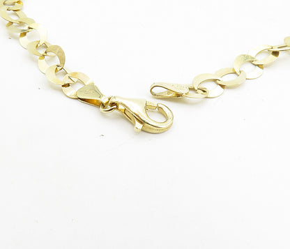 925 Sterling Silver  Shiny Gold Plated Petite Round Link Chain Necklace NE1746