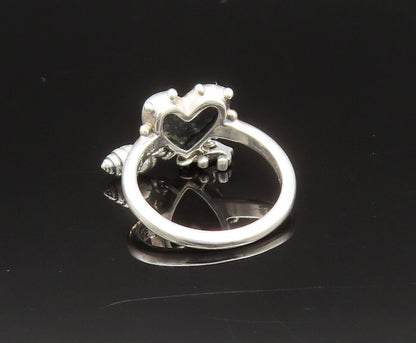 PANDORA 925 Silver  Vintage Spiritual Symbols Charm Ring Sz 4.5  RG25591
