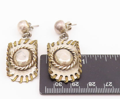 925 Sterling Silver Vintage Earrings MEXICO Dangling Cutout Cowboy Hat  EG13624