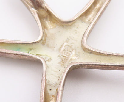 925 Sterling Silver Vintage Pendant Minimalist Nautical Starfish Charm  PT26571