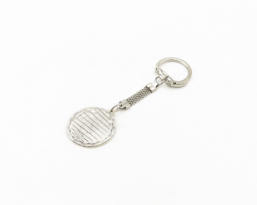 ISRAEL 925 Sterling Silver  Vintage Shalom Hebrew Etched Key Chain  TR2648