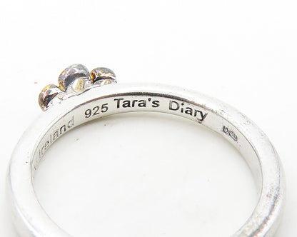 IRELAND 925 Sterling Silver Vintage Shiny 2 Tone Crown Band Ring Sz 7  RG19307