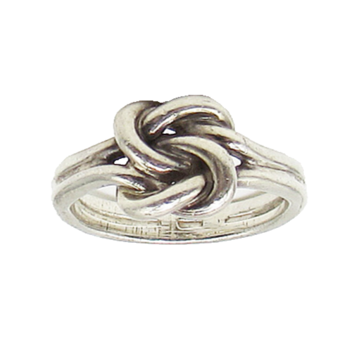 R.E.P. 925 Sterling Silver  Vintage Knotted Cable Band Ring Sz 8  RG3372
