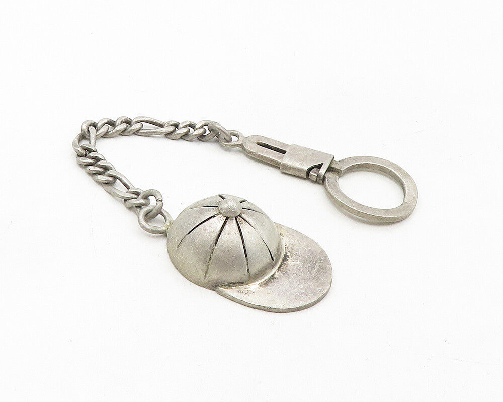 NVC MEXICO 925 Sterling Silver  Vintage Baseball Cap Motif Key Chain   TR1751