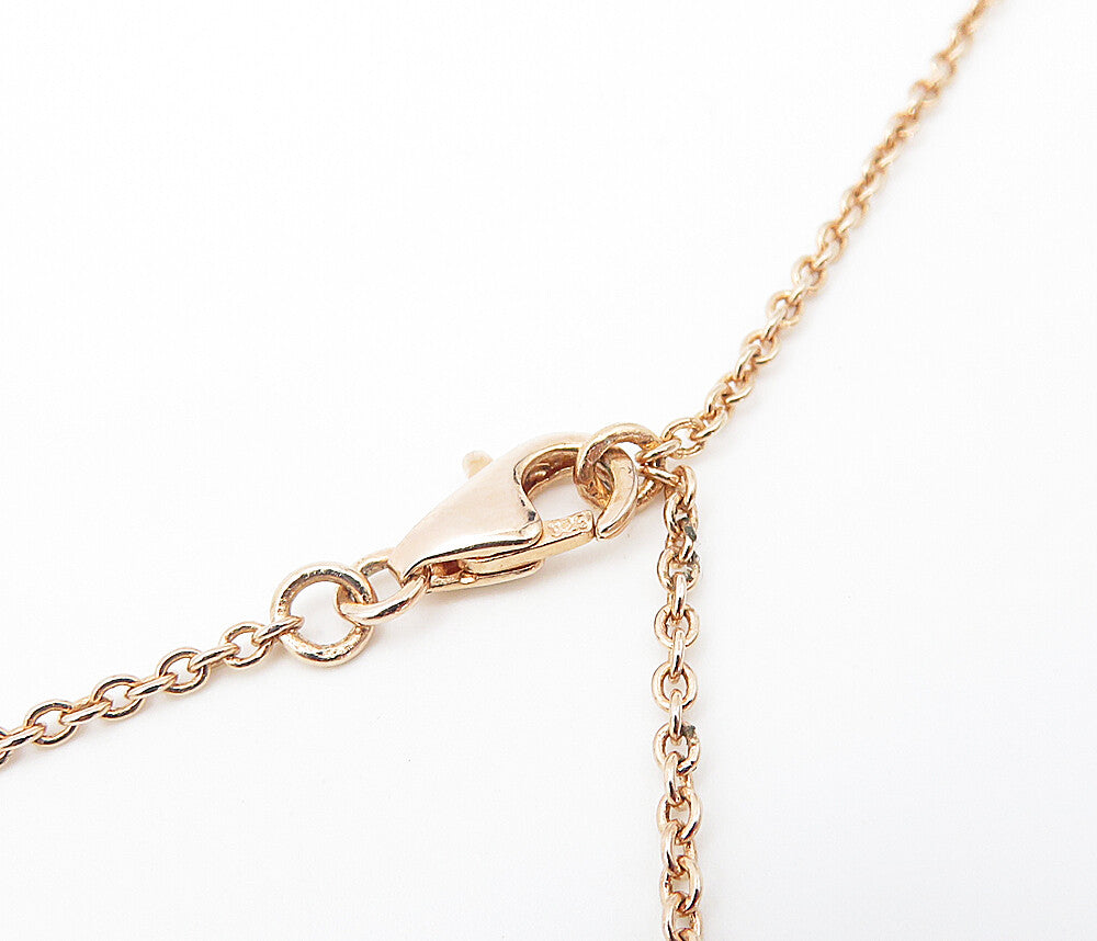 925 Silver  Topaz Encrusted Rose Gold Plated Love Heart Chain Necklace  NE1474