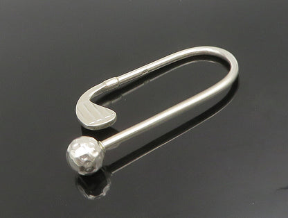 925 Sterling Silver  Vintage Golf Club & Screw Off Golf Ball Key Ring  TR3324
