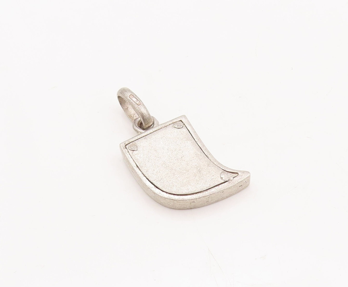 925 Sterling Silver Vintage Pendant Solid Carved Animal Tooth Charm  PT23476