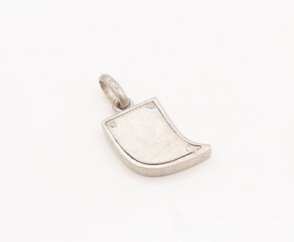 925 Sterling Silver Vintage Pendant Solid Carved Animal Tooth Charm  PT23476