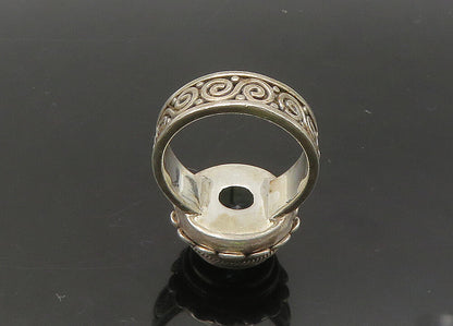 BALI 925 Sterling Silver  Vintage Blue Topaz Swirl Cocktail Ring Sz 7  RG22085