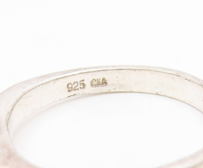 925 Sterling Silver Vintage Ring Minimalist Curvy Wave Dome Band  Sz 9  RG34703