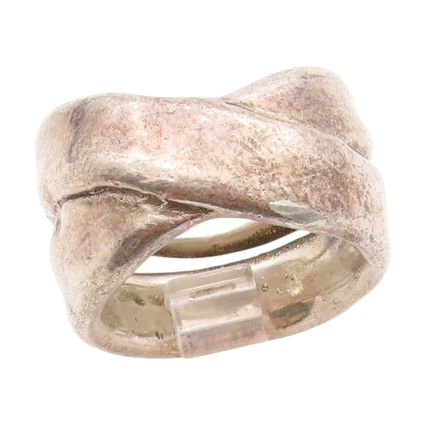 925 Sterling Silver Vintage Ring ISRAEL Solid Intertwined Knot  Sz 7  RG34487
