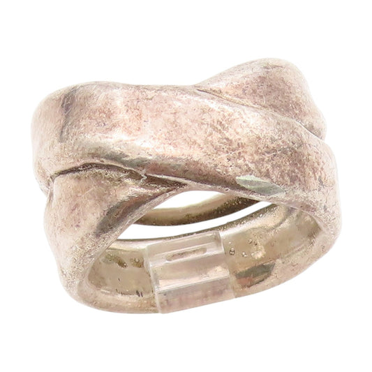 925 Sterling Silver Vintage Ring ISRAEL Solid Intertwined Knot  Sz 7  RG34487