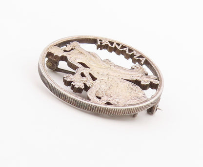 925 Sterling Silver  Vintage Panama Goddess Cutout Brooch Pin  BP10050
