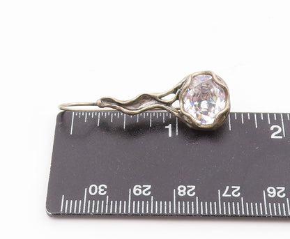 925 Sterling Silver Vintage Earrings Multi Gemstone Designer Single Lot  EG14308