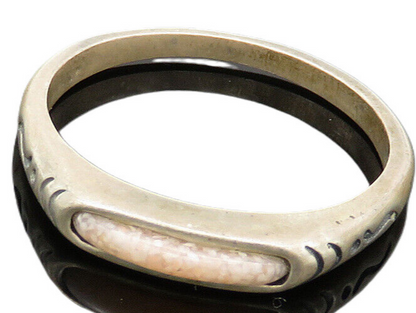 CAROLYN POLLACK 925 Sterling Silver Vintage Rhodochrosite Band Ring Sz 8 RG20359