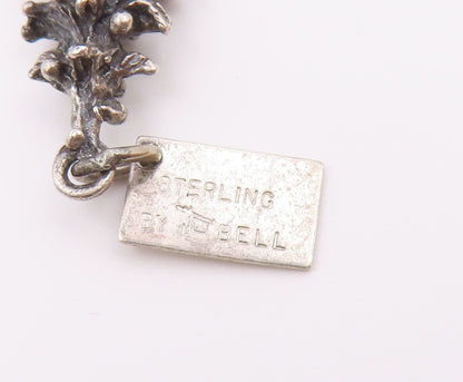 POST BELL 925 Silver  Vintage Sculpted Christmas Tree Charm Pendant  PT21259