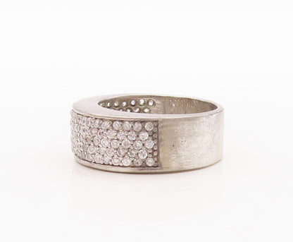 925 Sterling Silver Vintage Ring Minimalist CZ Inlay Band  Sz 7  RG29803