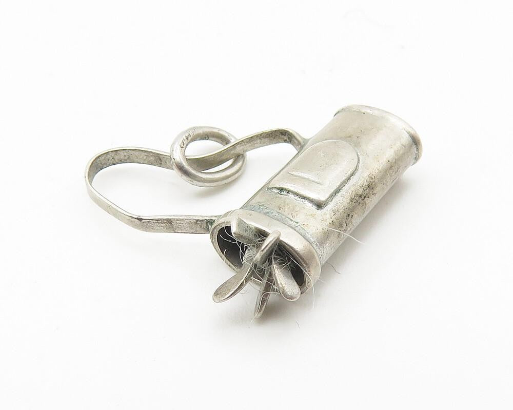 925 Sterling Silver  Vintage Petite Bag Of Gold Clubs Sports Pendant  PT8158